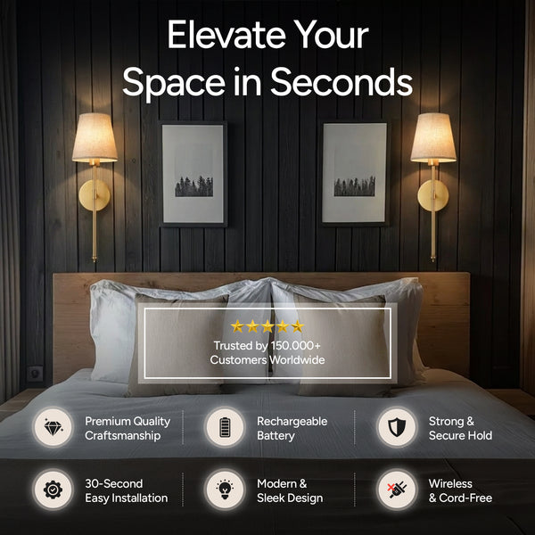 Wireless Wall Sconces (Set of 2)