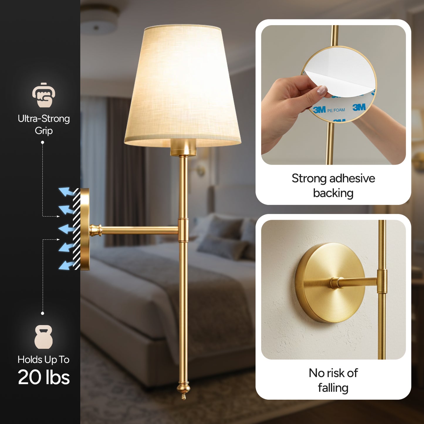 Wireless Wall Sconces (Set of 2)